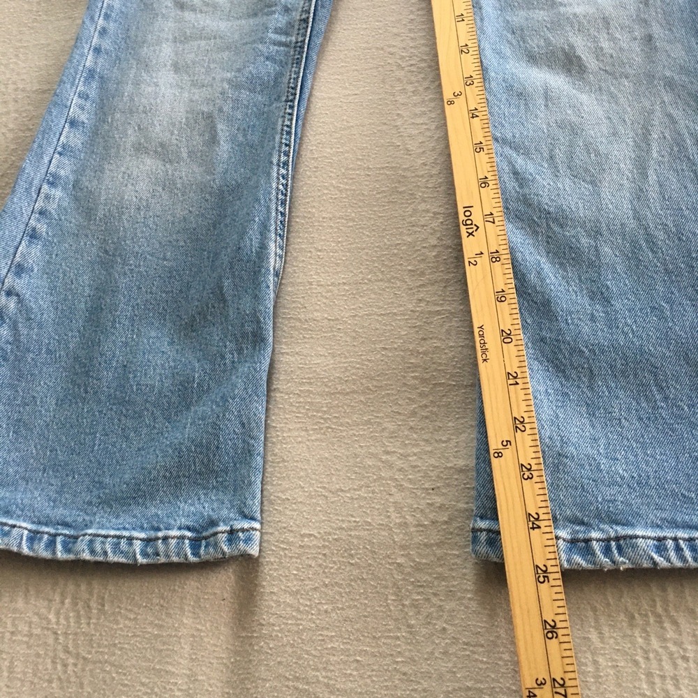 ASOS Design Mid Rise Flared Jean Light Denim Wide Leg 26/26 actual 26/25 Petite - Picture 7 of 11
